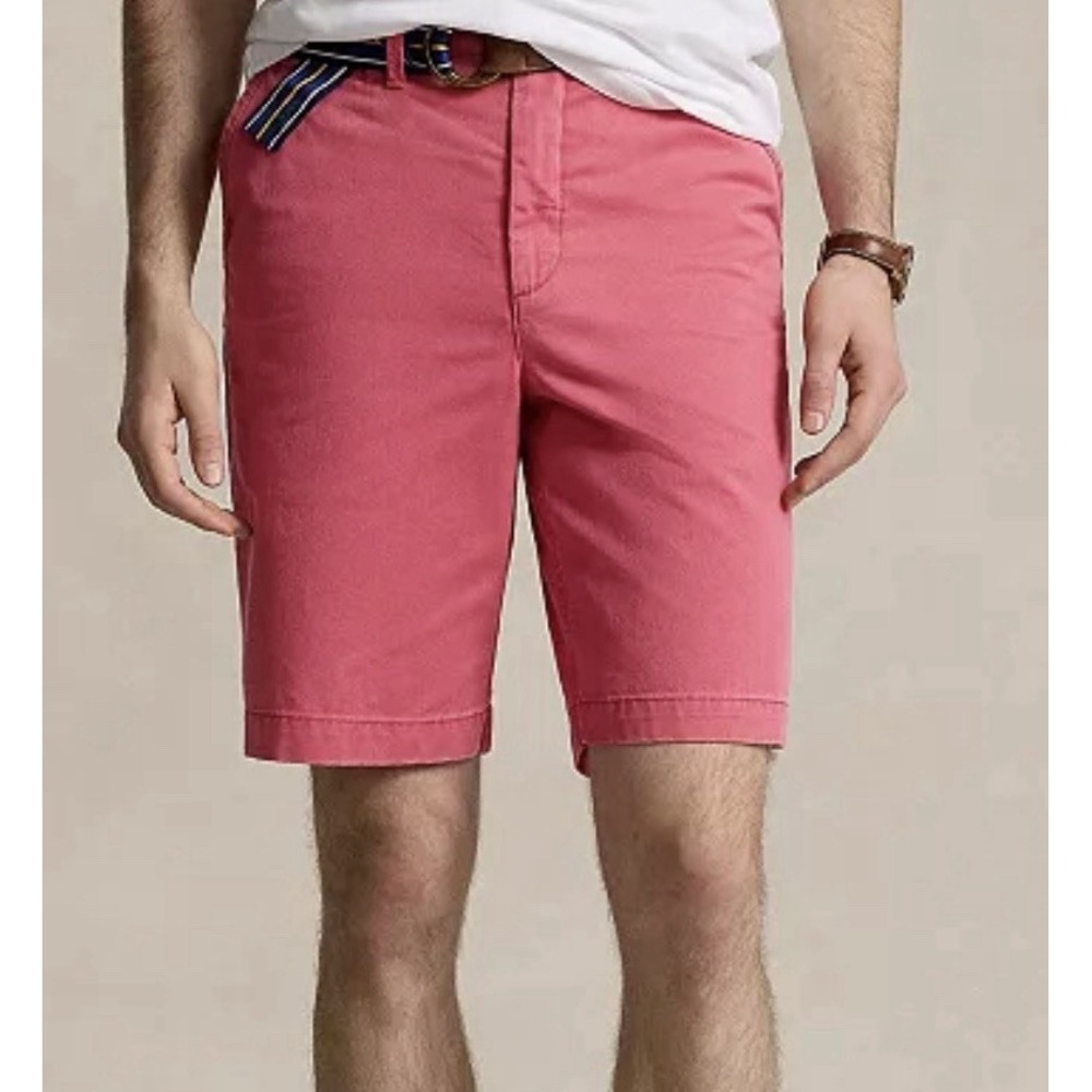 Polo Ralph Lauren Men's Relaxed Fit Twill Shorts 10" Inseam Red Size 36 NWT